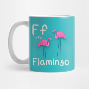 F is for Flamingo Mug